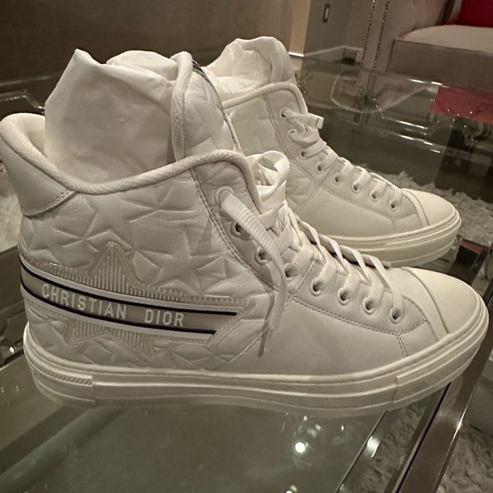 Dior Etoile EMB White High-Top Sneakers